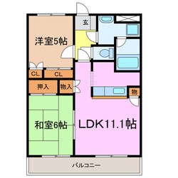 グランべール添上の物件間取画像